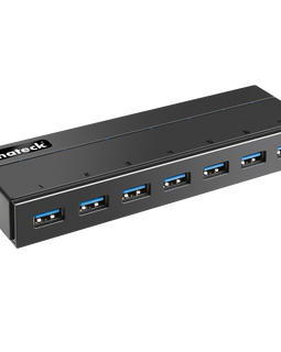 Inateck 7-Port USB 3.0 Hub with 12V 3A Power Adapter and 7 BC 1.2 Charging Ports