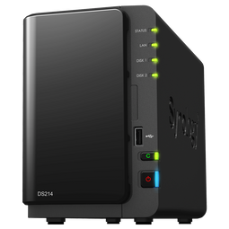 Synology DS214 DiskStation 2-Bay Pre-Configured Storage (NAS)